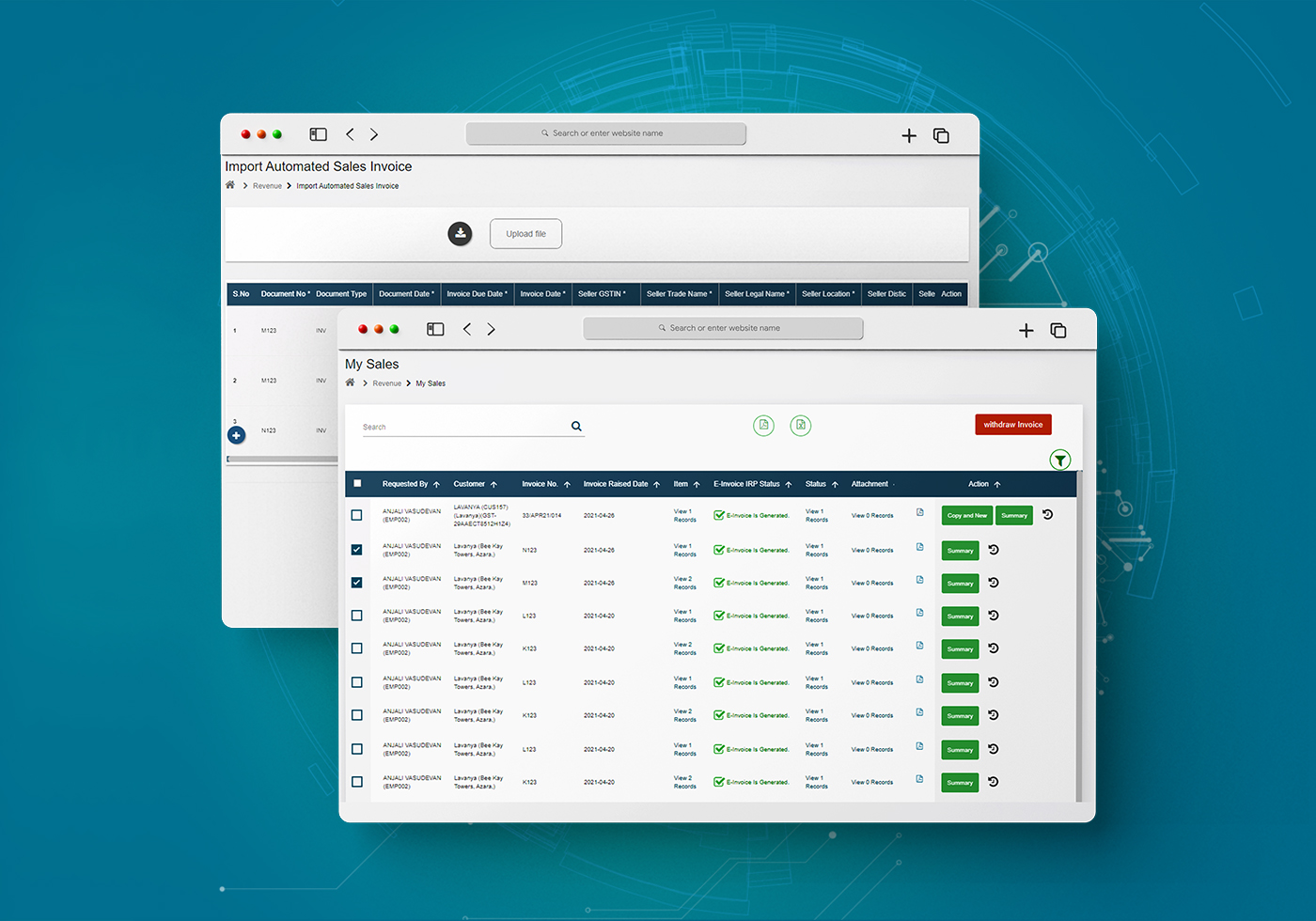 cloud erp e-invoicing