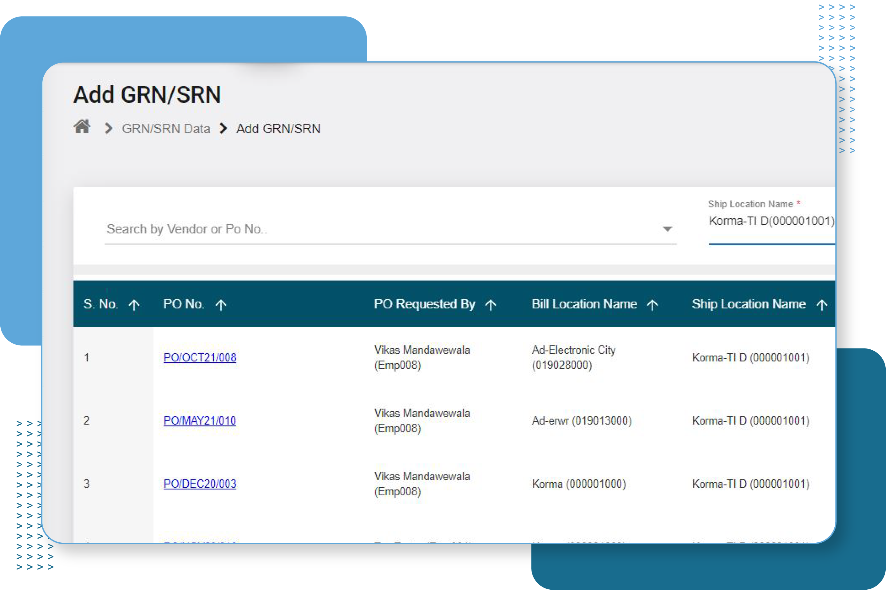 GRN and quality checking