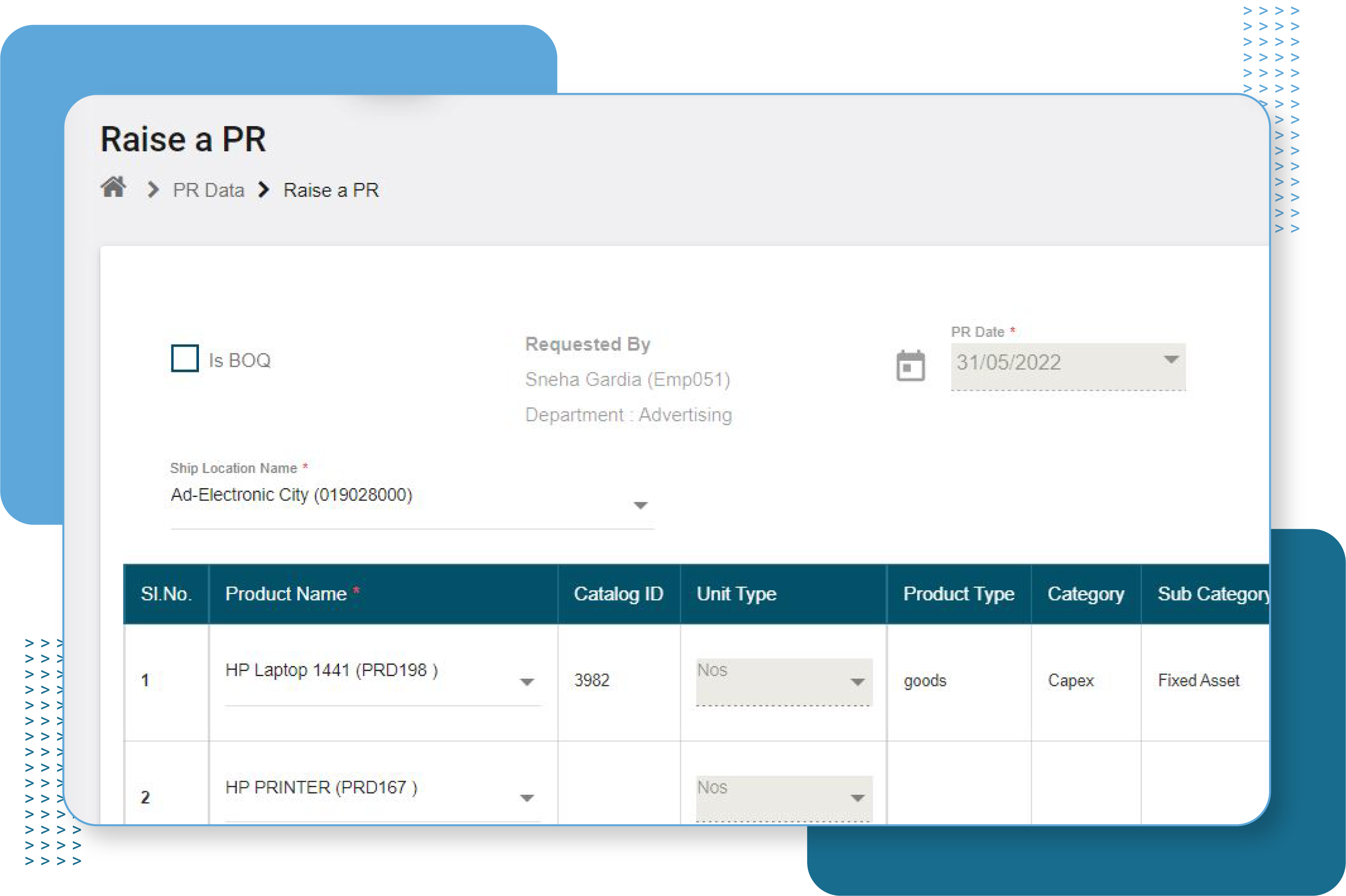 purchase requisition