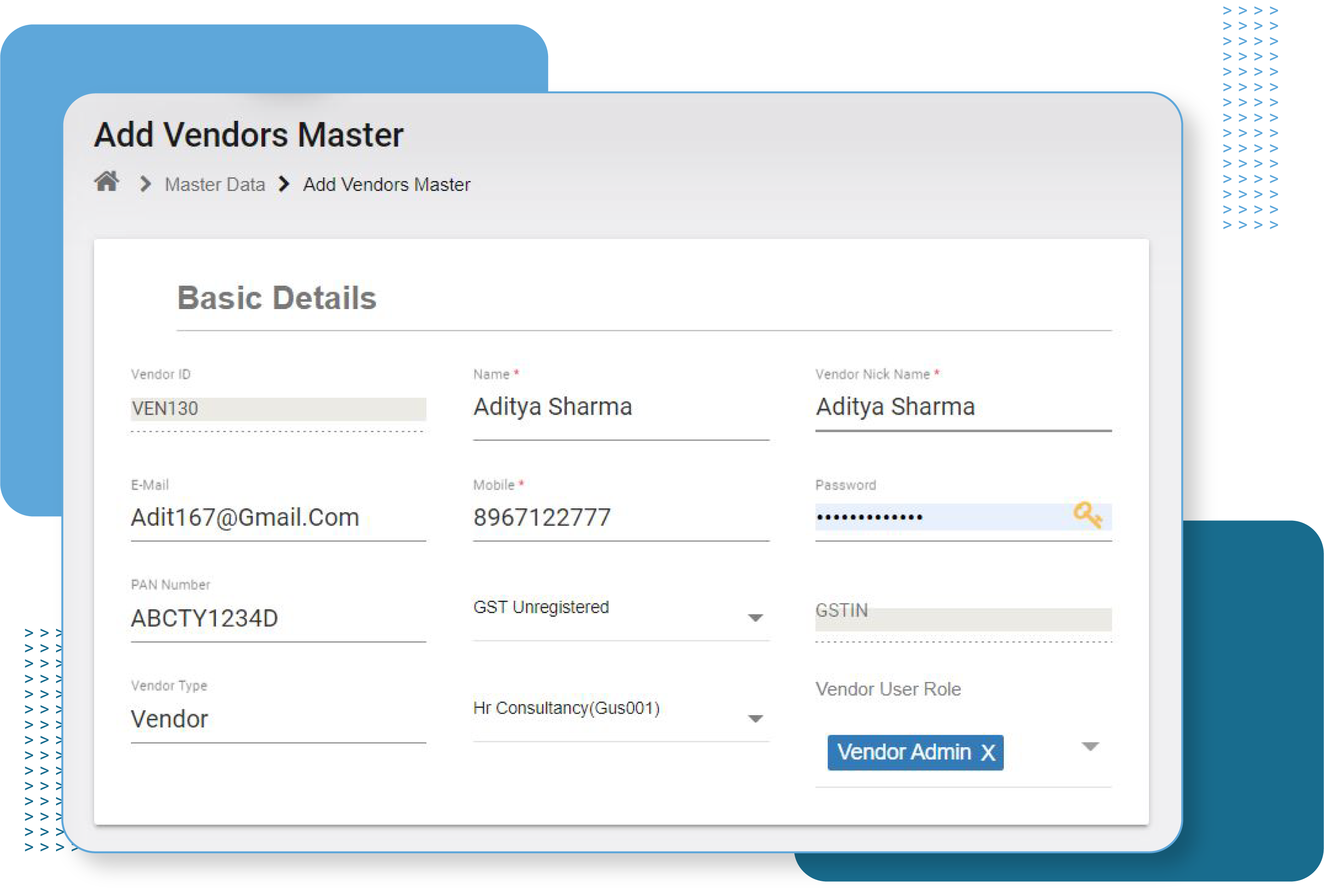 values for vendor onboarding software